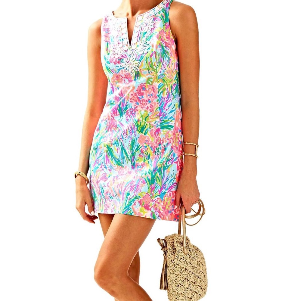 Lilly Pulitzer Multicolor Gabby Shift Dress Size 0 NWT